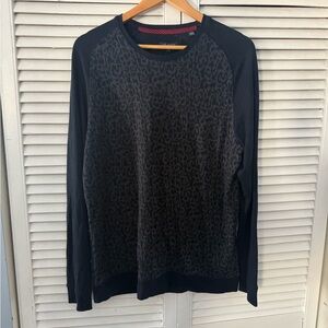 Ted Baker Black and Gray Patterned Top